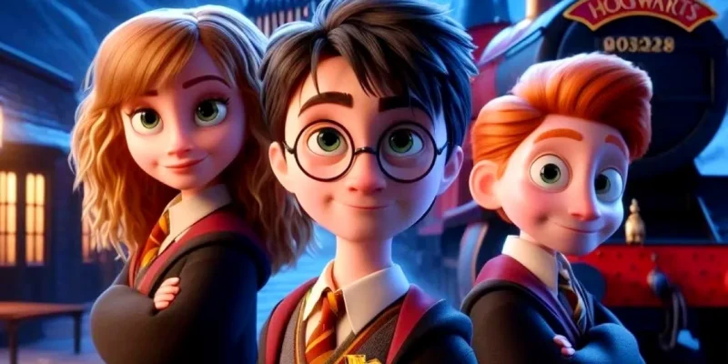Harry Potter Gets a Pixar Makeover: Enchanting Movie Posters Bring Hogwarts to Life!